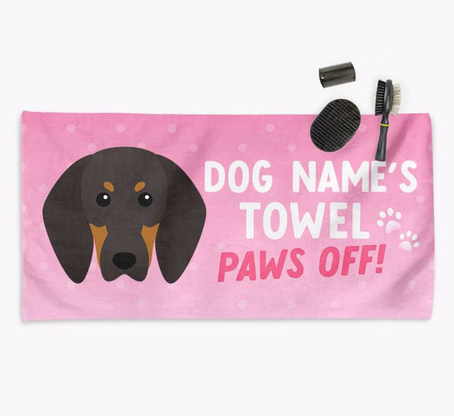 Paws Off Personalized Towel for your {breedFullName}